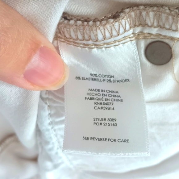 Cabi white deconstructed slim boyfriend jeans size 0 - Picture 4 of 10